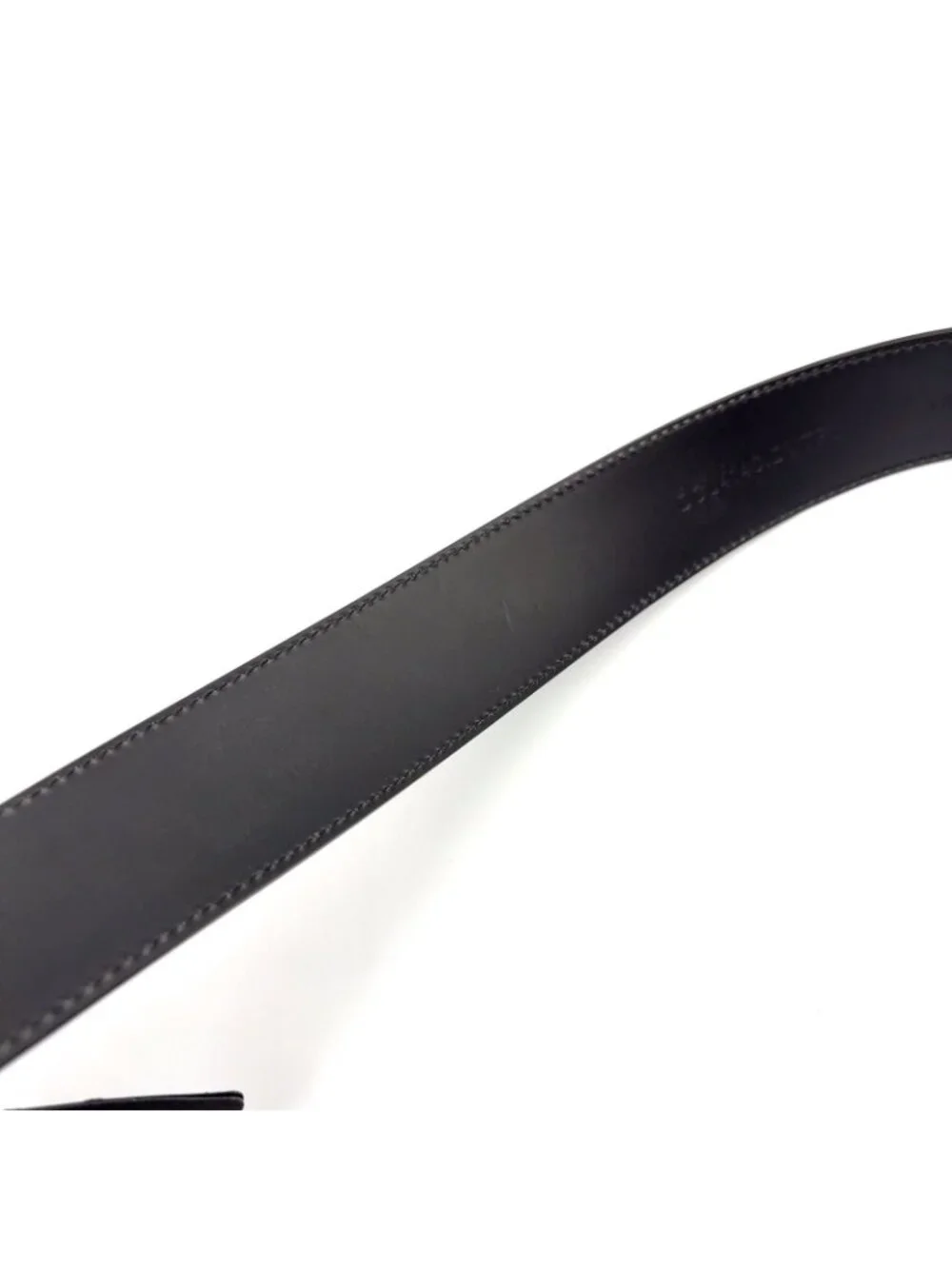 Versace Medusa Head Leather Black Belt Silver